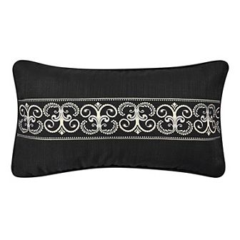 Royal Court Messina Black Boudoir Decorative Throw Pillow
