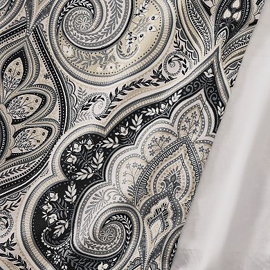 Royal Court Messina Black Set of 2 Window Curtain Panels