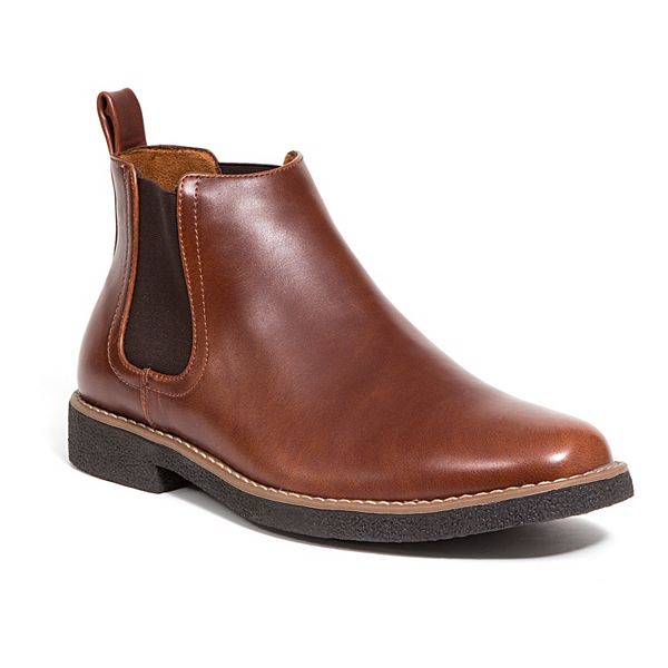 Deer Stags Rockland Men's Chelsea Boots - Redwood Dark Brown (13)