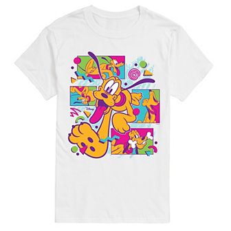 Disney's Pluto Men's 80s Vintage Graphic Tee