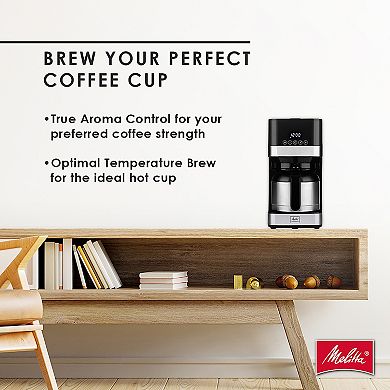 Melitta Aroma Tocco™ 8-Cup Drip Coffee Maker with Thermal Carafe and Touch Control Display