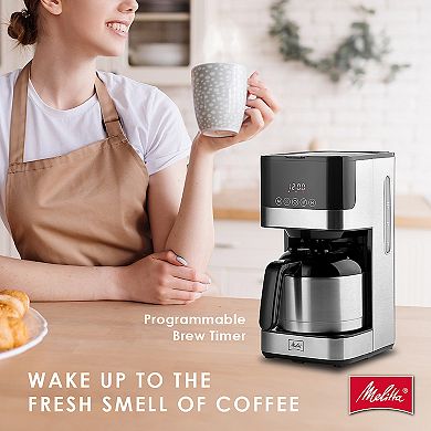 Melitta Aroma Tocco™ 8-Cup Drip Coffee Maker with Thermal Carafe and Touch Control Display
