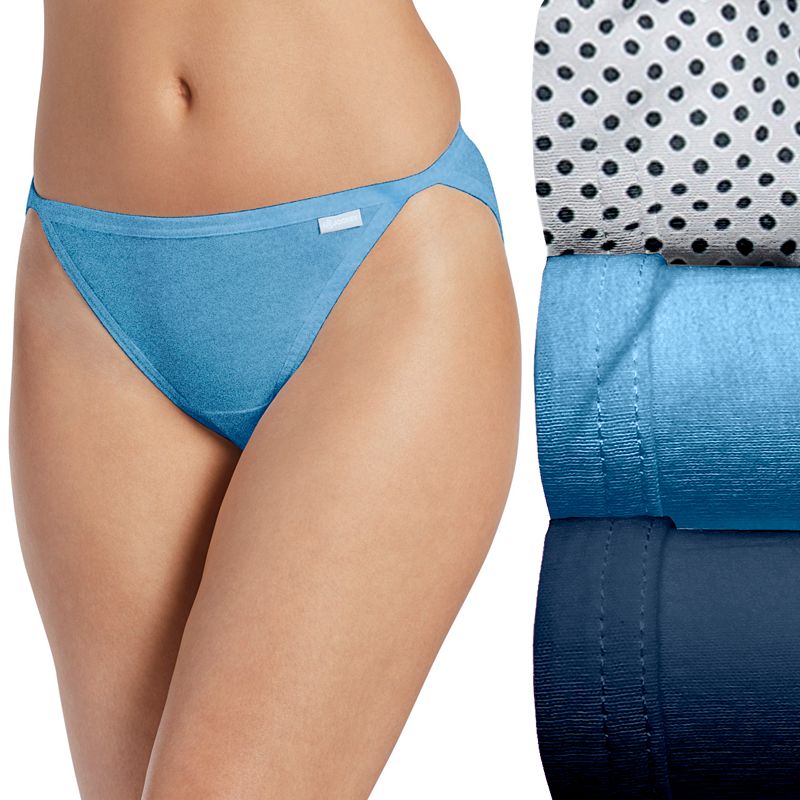 UPC 037882158383 product image for Women's Jockey® Elance 3-pk String Bikini Panty Set 1483, Size: 5, Blue Asst | upcitemdb.com