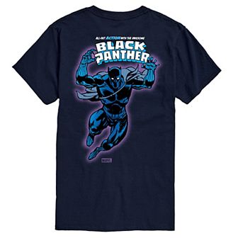 Men's Black Panther All-Out Action Comic Graphic Tee