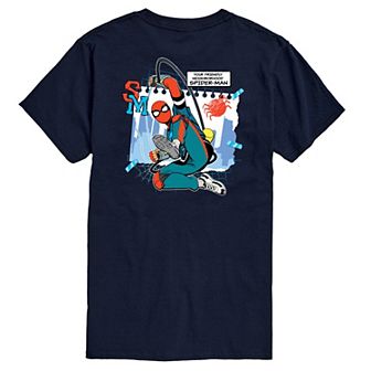 Men's Your Friendly Neighborhood Spider-Man Spider Suit Sketch Graphic Tee
