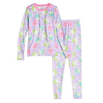 Girls 4-12 Cuddl Duds® Squishmallows Stretch Poly 2 pc Base Layer Set
