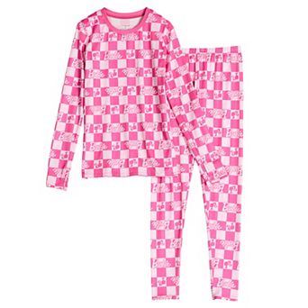 Girls 4-12 Cuddl Duds® Barbie Stretch Poly 2 pc Thermal Base Layer Set