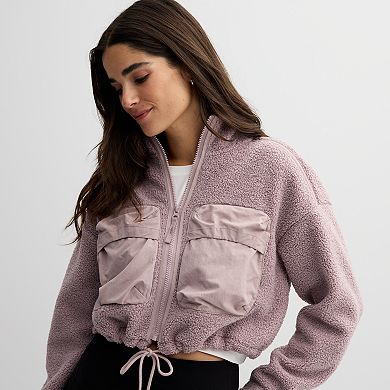 Women's FLX Mix Media Cropped High Pile Jacket