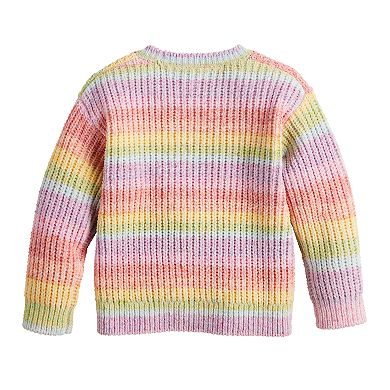 Baby & Toddler Girl Jumping Beans® Patterned Crewneck Pullover Sweater