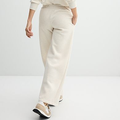 Women's Sonoma Goods For Life® Fleece Wide Leg Pants