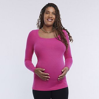 Maternity Motherhood® Square Neck Long Sleeve Tee
