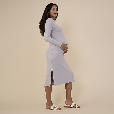 Maternity Motherhood® Rib Column Midi Dress