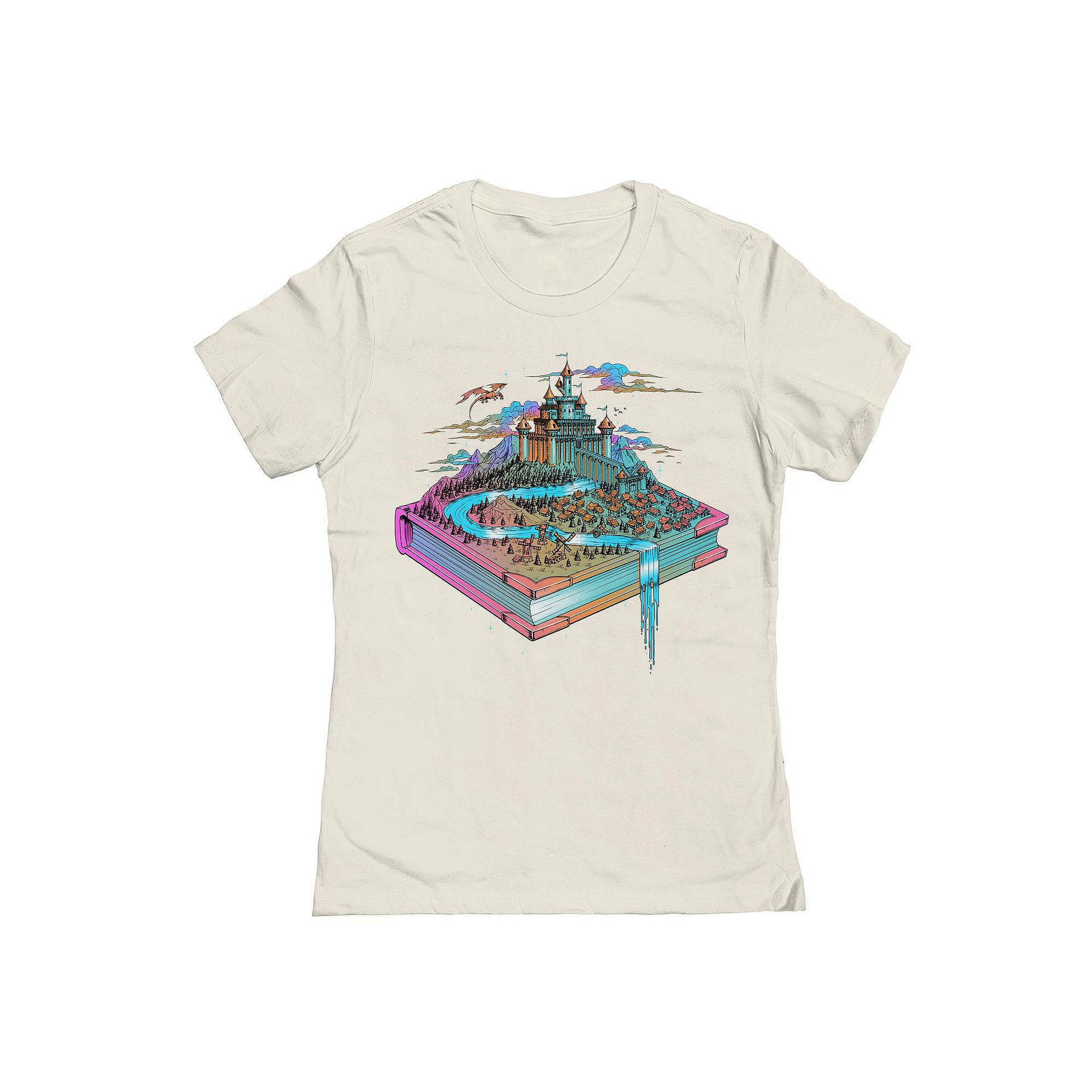 Juniors Threadless The World is a Book Graphic Tee, Girls, Size: Small, N