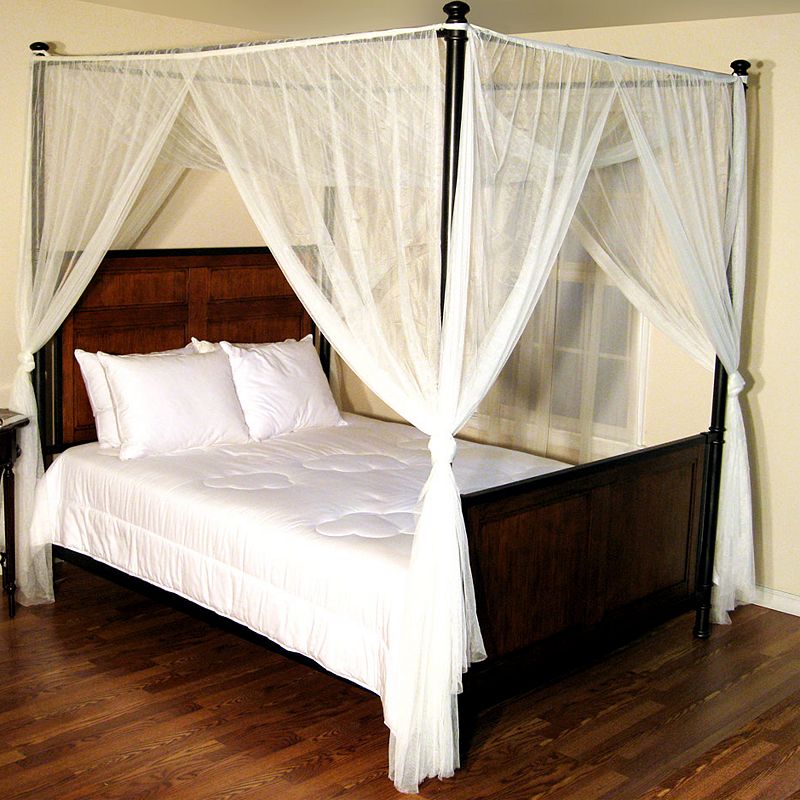 Casablanca Palace Four-Poster Bed Canopy, White, OTHER