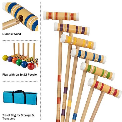 2-pack Wood Croquet Set With Carry Bags
