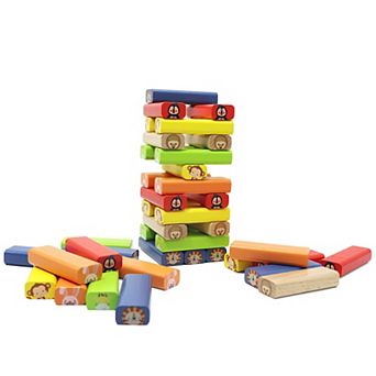 L&F Zoo Stacking Game, 77 pc
