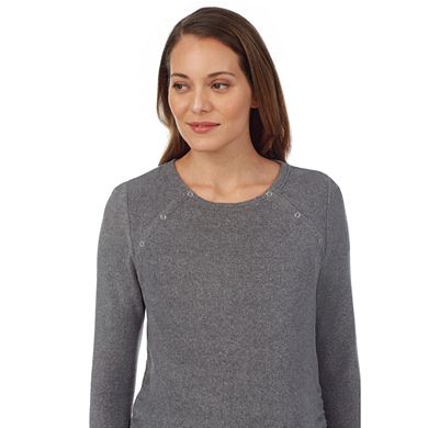 Maternity Cuddl Duds® Fleecewear with Stretch Snap-Front