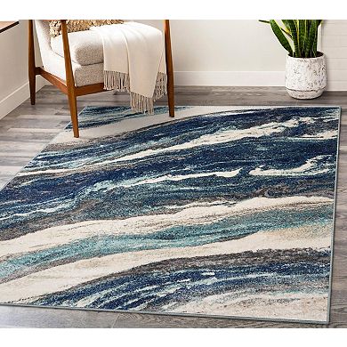 Luxe Weavers Modern Abstract Marble Area Rug