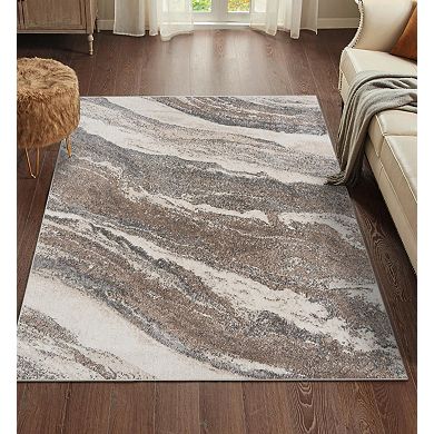 Luxe Weavers Modern Abstract Marble Area Rug