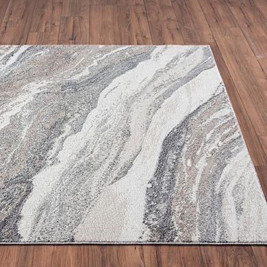 Luxe Weavers Modern Abstract Marble Area Rug