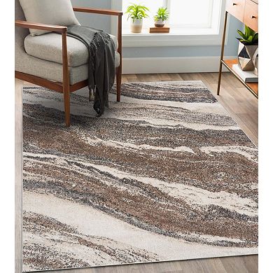 Luxe Weavers Modern Abstract Marble Area Rug