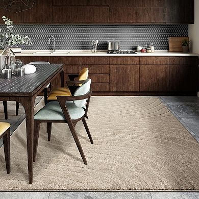 Luxe Weavers Modern Geometric Wave Area Rug