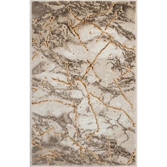 Luxe Weavers Marble Abstract Metallic Area Rug