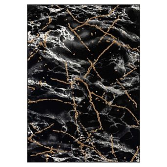 Luxe Weavers Marble Abstract Metallic Area Rug