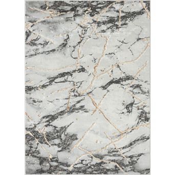 Luxe Weavers Marble Abstract Metallic Area Rug