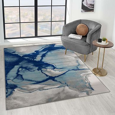 Luxe Weavers Modern Abstract Watercolor Indoor Area Rug