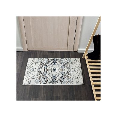 Luxe Weavers Marble Effect Abstract Area Rug