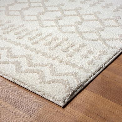 Luxe Weavers Diamond Area Rug High Low Carpet