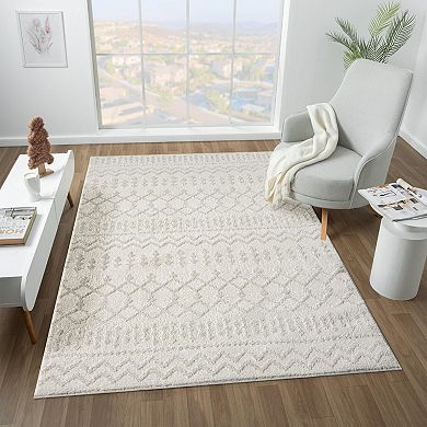 Luxe Weavers Diamond Area Rug High Low Carpet