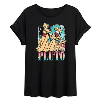 Disney's Pluto Juniors' Retro Bootleg Oversized Tee