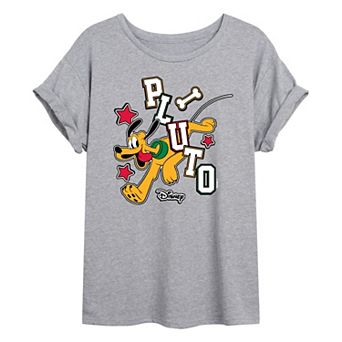 Disney's Pluto Juniors' Varsity Patches Oversized Tee