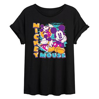 Disney's Mickey Mouse Juniors' Vintage Bootleg Oversized Tee