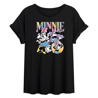 Disney's Minnie Mouse Juniors' Retro Oversized Tee