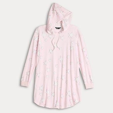 Women's Simply Vera Vera Wang Long Sleeve Hooded Sleepshirt