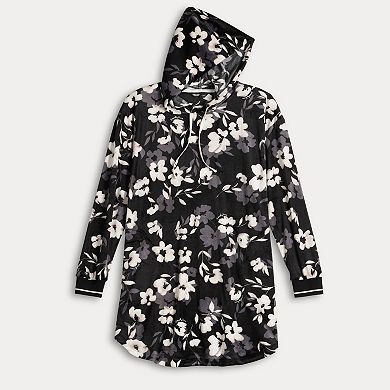 Women's Simply Vera Vera Wang Long Sleeve Hooded Sleepshirt