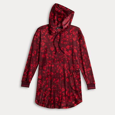 Women's Simply Vera Vera Wang Long Sleeve Hooded Sleepshirt