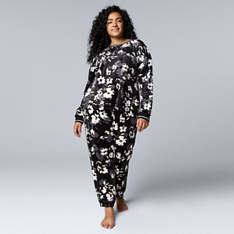 Plus Size Simply Vera Vera Wang Long Sleeve Pajama Top & Pajama Jogger Set