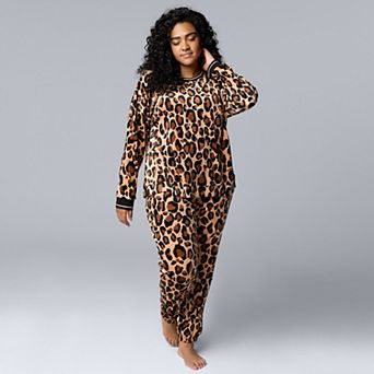 Plus Size Simply Vera Vera Wang Long Sleeve Pajama Top & Pajama Jogger Set