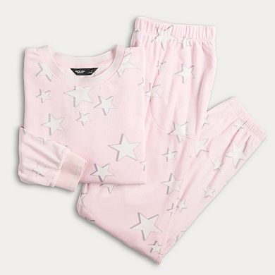 Women's Simply Vera Vera Wang Long Sleeve Pajama Top & Pajama Jogger Set