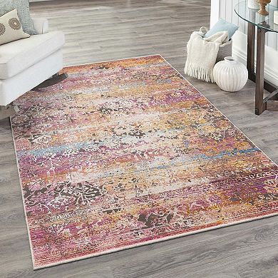 Unique Loom Emblem Deepa Throw Rug