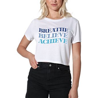 Women's Suburban Riot Breathe Believe Achieve Crop Tee