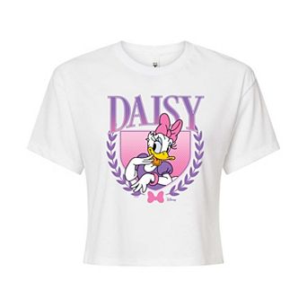 Disney's Daisy Duck Juniors' Collegiate Cropped Tee