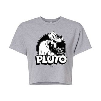 Disney's Pluto Juniors' Loyal & True Cropped Tee