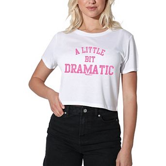 Juniors' Mean Girls "A Little Bit Dramatic" Crop Tee