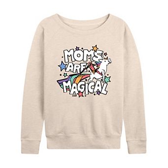 Women's Deadpool Moms Are Magical French Terry Long Sleeve Graphic Tee