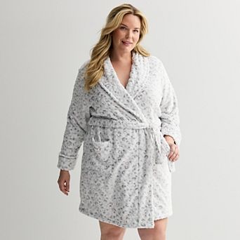 Plus Size Sonoma Goods For Life® Short Plush Wrap Robe